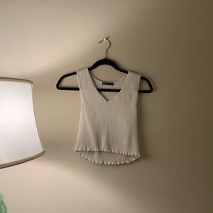 Brandy Melville Cream Ribbed Tank